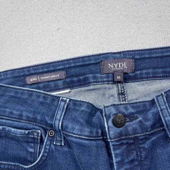 NYDJ Not Your Daughters Jeans Size 10 Womens Ami Ankle Mid Rise Blue Denim‎ - Picture 6 of 11